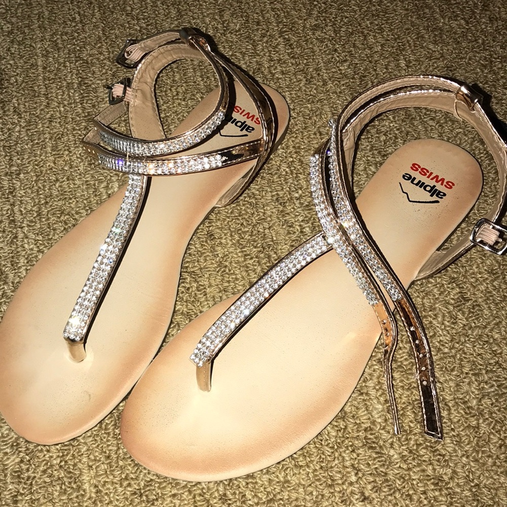 Rose gold sandals